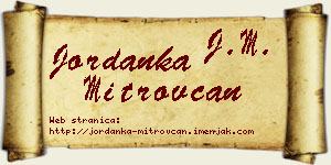 Jordanka Mitrovčan vizit kartica